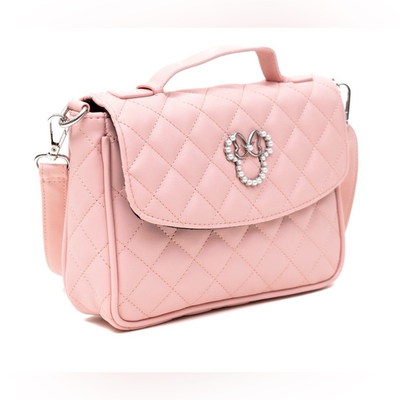 NWT Buckle Down Disney’s Minnie Mouse quilted pearl crossbody - Picture 3 of 6